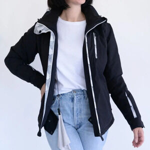 Sunice Gore-Tex Black Hooded Performance Jacket with Hood Size 6